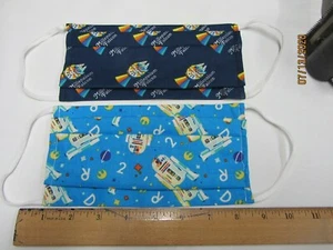 2 STAR WARS handmade in America Adult Face Mask with Elastic DISNEY Millenn - Picture 1 of 3