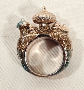 Aladdin Ring Disney Her Universe Size 7 Agrabah Blue Glitter Princess - Picture 1 of 6