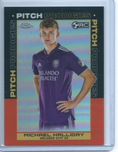 Michael Halliday Pitch Prodigies Orange Refractor /25 Topps Chrome MLS 2021 - Picture 1 of 2