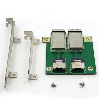 CableDeconn Dual Mini SAS SFF-8088 to SAS36P SFF-8087 Adapter in PCI Bracket - Image 1 of 4