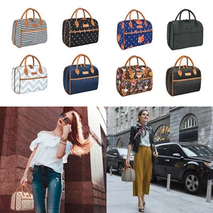 Insulated Lunch Tote Bag for Women w/Leather Handle Fashionable Lunch Box for - Picture 1 of 74