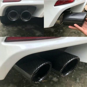 Pair For 2018-2023 Toyota Camry Carbon Fiber Rear Exhaust Muffler Tip End Pipe - Picture 1 of 8