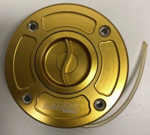 New Original OEM NOS Harris Racing Fuel Cap Lid 2003 Suzuki Gold P/N 202470 - Picture 1 of 5