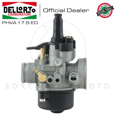 CARBURATORE DELL'ORTO PHVA 17,5 ED STARTER LEVA ARIA MANUALE MOTO SCOOTER 50 2T