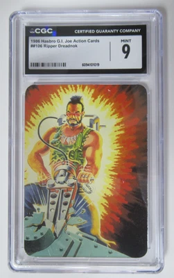 1986 Hasbro G.I. Joe Action Cards Ripper Dreadnok #106 CGC 9 - Image 1 of 3