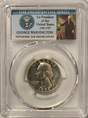 1959 Washington silver quarter 25C PCGS PR66 - Image 1 of 2