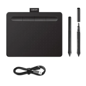 Wacom Intuos S Black – Drawing Tablet with Pen, Stylus Battery-free & Pressure-s - Photo 1/6
