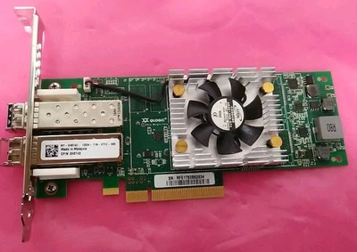 Dell QLogic QLE2662 Dual Port 2 of 2 SFP FC HBA Ethernet Card PN:H8T43 - Image 1 of 2