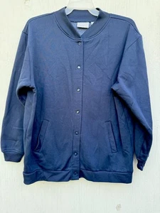 Blair Damen Blau Pullover Druckknöpfe Klassisch Langarm Gr. L Strickjacke - Bild 1 von 11
