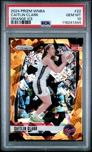 Panini Prizm WNBA 2024 Caitlin Clark Orange Ice #22 Rookie RC PSA 10 gemas como nuevo - Imagen 1 de 2