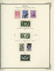 BRAZIL Selections on Scott Specialty Album Page Lot #2 - SEE SCAN - $$$ - Picture 1 of 1