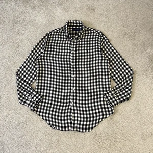 Ralph Lauren Womens Black Flannel Viscose Logo Shirt Medium - Picture 1 of 2