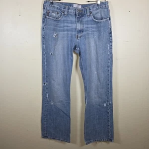 A|X Armani Exchange J101 Boot Cut Distressed Jeans Mid Rise 33/32 Made In USA - Bild 1 von 8