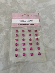 ColorBok Thinking of You Metal Dots 24 Self Adhesive Pieces Pink New - Picture 1 of 2