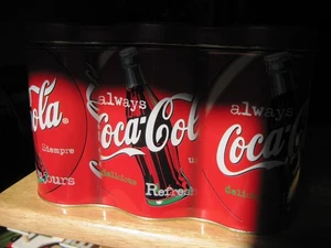 Always Coca-Cola 6 Stück Dose Form Dose Metall Box Behälter 1998 Sammlerstück - Bild 1 von 6
