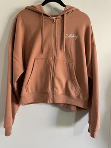 Womens Cropped Billabong Zip Hoodie Bronze/Tan/Coral XXL Retro Waves - Bild 1 von 6