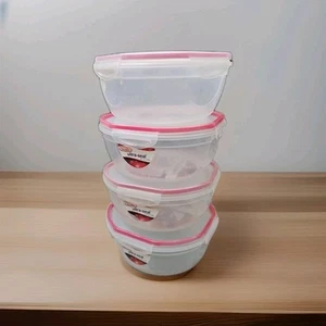 Lot Of 4 ~ Sterilite Ultra•Seal™ 4.7 Qt. / 4.4 L Bowl Clear - Picture 1 of 3