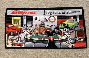 Snap On Tools Strandtuch Dog Daze of Summer Hunde Poker spielen 60 x 32 Vintage - Bild 1 von 10