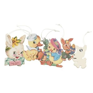 Set of 4 Retro Easter Ornament Set - Picture 1 of 1