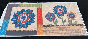 Blessed Assurance Flower Flowers Set of 2 Tapestry Fabric Pillow Panels NEW - Picture 1 of 3