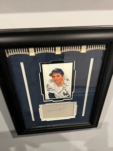 Phil Rizzuto Signed Framed Index Card New York Yankees Scooter - Picture 1 of 1