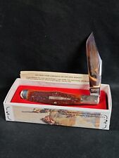 WINCHESTER,1994, 19106 W18 COKE BOTTLE FOLDING HUNTING KNIFE, BURNT ORANGE BONE