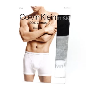 Calvin Klein Men's 100% Cotton Boxer Briefs 3 Pack - NB4003 - XL Size - Picture 1 of 5