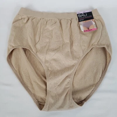 Bali Brief Comfort Revolution Microfiber Brief Underwear 6/7 Nude Damask 803J - Image 1 of 4
