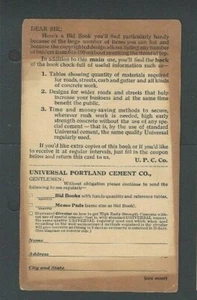 Ca 1937 Chicago IL Universal Portland Cement Co Angebot Gebot Bücher & Blöcke getönt - Bild 1 von 1