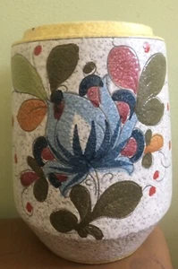 Vintage MCM Italian Fratelli Fanciullacci Aldo Londi Sgraffito Art Pottery Vase - Picture 1 of 10