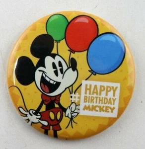 Walt Disney World Happy Birthday Mickey Button Pin WDW - Picture 1 of 2