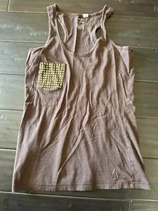 Energie Damen Medium Racerback Tank braun gold verziert - Bild 1 von 6