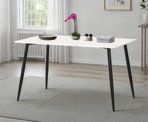 Romford Dining Table White Marble Effect - Picture 1 of 7