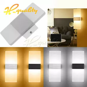 Modern Wall Light LED Up Down Cube Sconce Lighting Lamp Fixture Home Decor - Picture 1 of 14