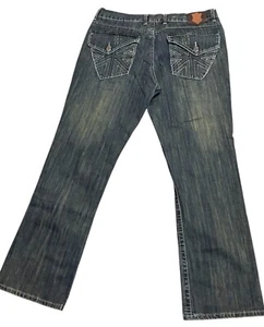 Monarchy Atelier Jeans Men’s Size 38 Distressed Embroidered Flap Pocket Bootcut - Picture 1 of 8
