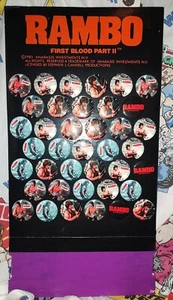NEW RAMBO 1985 First Blood (First Blood II) SUPER RARE STORE DISPLAY BUTTONS SET - Picture 1 of 13