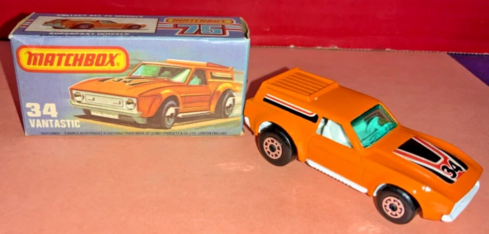 Vintage 1975 Matchbox 34 Vantastic- Orange & White - AS IS w/ Box - Image 1 of 4