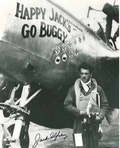 Jack Ilfrey Signed 8x10 Photograph WWII Ace 8V (d) P-51 Ace Pose B - Picture 1 of 1