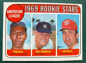 1969 American League Rookie Stars #658 Hall, Burbach, Meilen EX/MT bis NM - Bild 1 von 2