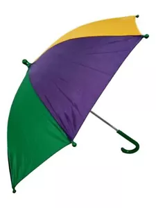 Karneval Regenschirm zweite Linie Sonnenschirm grün lila gelb 16" - Bild 1 von 3