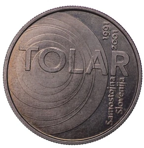 SLOVENIA 100 tolarjev  2001 commemorative coin  AU UNC - Picture 1 of 2
