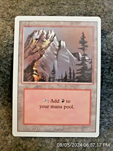 Mountain (A Small Tree) Revised NM Basic Land MAGIC GATHERING CARD (REVMOUNT(A)) - Picture 1 of 4