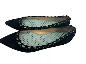 Ivanka Trump black suede shoes flats - Picture 1 of 5