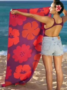 Tag Aloha Co 2-seitiges Strandtuch Kailua HI 31,5”x63” Hawaiian Airlines AloAlo - Bild 1 von 8