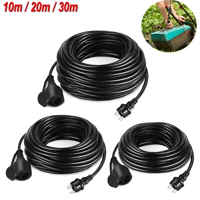 ACXIN 10m 20m 30m Verlängerungskabel Stromkabel Garten Stecker Kabel H05VV-F3G Außen #