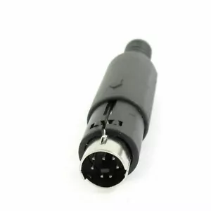 Mini DIN 7 pin male plug solder pins, plastic cover , Commodore 16 Plus 4 (NEW) - Imagen 1 de 3