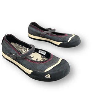 Keen Coronado Black & Gray Canvas Mary Jane Sneakers MJ Women's size 7.5 - Imagen 1 de 12