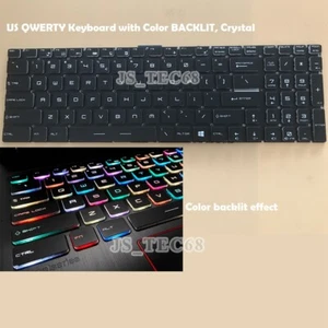 New for MSI GE73 7RD Raider GE73VR 7RF Keyboard Color BACKLIT Per-Key, Crystal - Picture 1 of 1