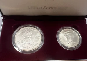 1998-S Kennedy Two Coin Collectors Set W/OGP + COA - Picture 1 of 4