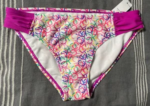 CALVIN KLEIN LOGO SIZE L(12-14) GIRLS YOUTH MULTICOLOR BIKINI BOTTOM SWIMWEAR - Picture 1 of 6